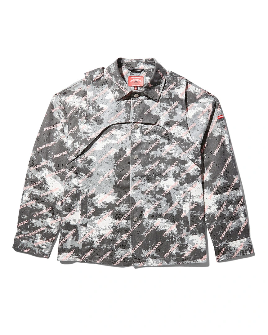 SPRAYGROUND® DOUBLE YOKE SNAP FRONT JACKET (GREY) 3 SPRAYGROUND® DOUBLE YOKE SNAP FRONT JACKET (GREY)