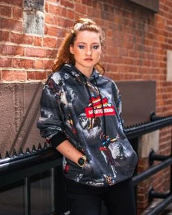 SPRAYGROUND® APPAREL+GEAR STREET FIGHTER KNOCKOUT HOODY (BLACK)