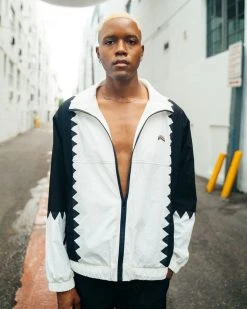 SPRAYGROUND® SHARKANDA WINDBREAKER (BLACK/WHITE) APPAREL+GEAR