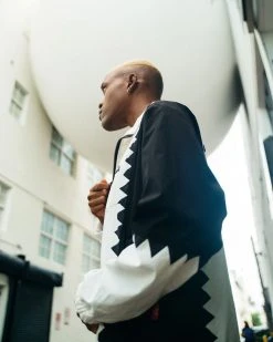 SPRAYGROUND® SHARKANDA WINDBREAKER (BLACK/WHITE) APPAREL+GEAR