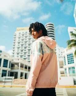 SPRAYGROUND® MONEY STACKS WINDBREAKER (PINK) APPAREL+GEAR