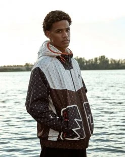 SPRAYGROUND® V.V.I.P. ZIP UP HOODED WINDBREAKER APPAREL+GEAR