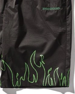 SPRAYGROUND® APPAREL+GEAR FIRE SHORTS (BLACK)