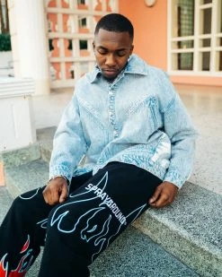 SPRAYGROUND® FIRE BAGGY SWEATPANT (BLACK)