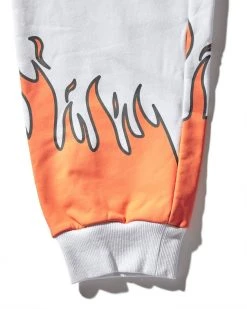 SPRAYGROUND® FIRE BAGGY SWEATPANT (WHITE) APPAREL+GEAR