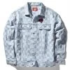 SPRAYGROUND® MONEY BEAR CHECK DENIM JACKET (LT BLUE)