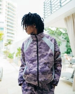 SPRAYGROUND® SHARK CHECK WINDBREAKER JOGGER (PURPLE)