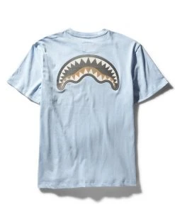 SPRAYGROUND® SHARK EFFECT T-SHIRT (LT BLUE) APPAREL+GEAR