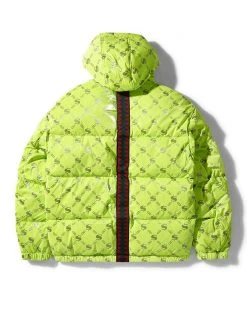 SPRAYGROUND® MONEYGRAM PUFFER JACKET (NEON GREEN)