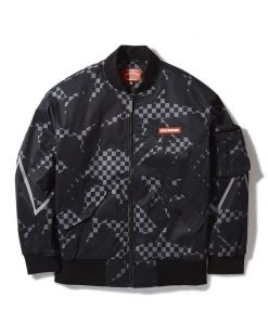 SPRAYGROUND® APPAREL+GEAR SHARK CAMO ZIP FRONT BOMBER JACKET