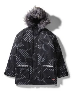 SPRAYGROUND® SHARK CAMO FUR HOOD WINTER COAT