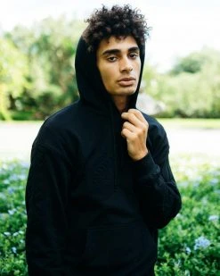 SPRAYGROUND® EMBOSSED SHARK HOODY (BLACK) APPAREL+GEAR