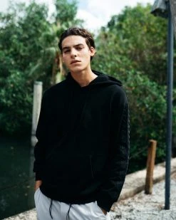 SPRAYGROUND® EMBOSSED SHARK HOODY (BLACK) APPAREL+GEAR