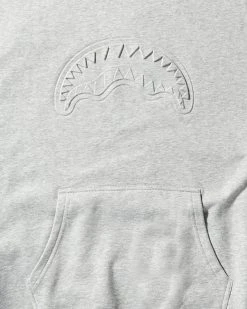 SPRAYGROUND® EMBOSSED SHARK HOODY (GRAY) APPAREL+GEAR