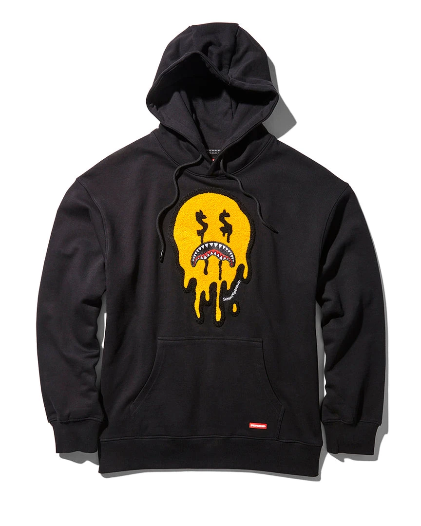 SPRAYGROUND® DRIP SHARK SMILEY HOODY (BLACK) APPAREL+GEAR 3 SPRAYGROUND® DRIP SHARK SMILEY HOODY (BLACK) APPAREL+GEAR