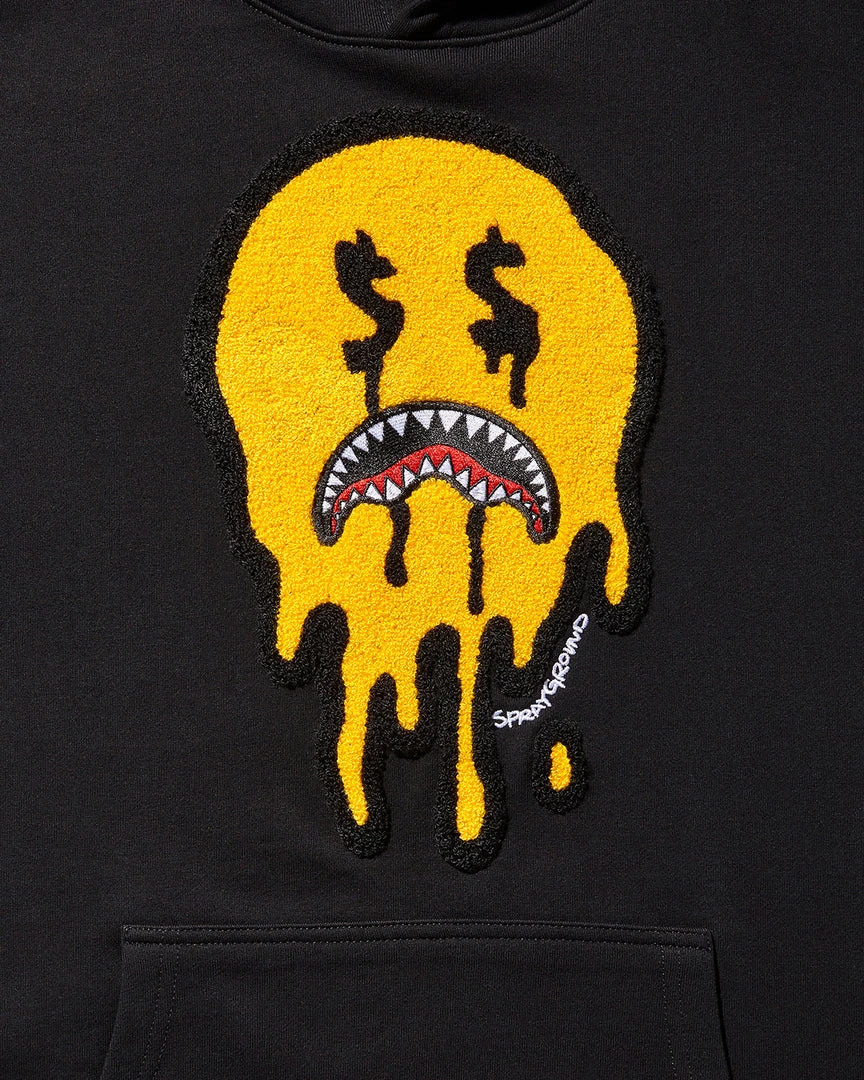 SPRAYGROUND® DRIP SHARK SMILEY HOODY (BLACK) APPAREL+GEAR 5 SPRAYGROUND® DRIP SHARK SMILEY HOODY (BLACK) APPAREL+GEAR
