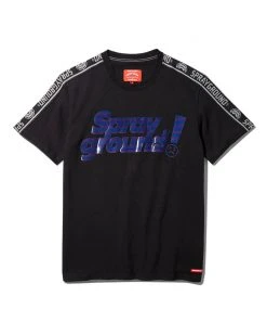 SPRAYGROUND® OMBRE LOGO TAPE T-SHIRT (BLACK)