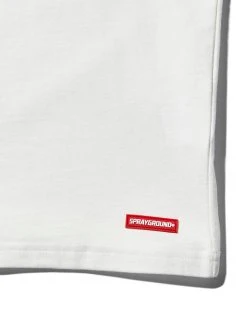 SPRAYGROUND® APPAREL+GEAR OMBRE LOGO TAPE T-SHIRT (WHITE)