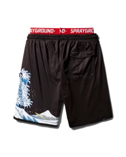 SPRAYGROUND® DRAGON WAVE CORTO SWIM TRUNKS (BLACK) SWIMWEAR