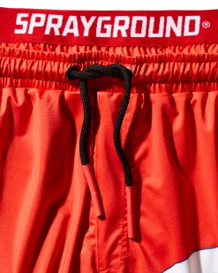 SPRAYGROUND® JAPAN WAVE CORTO SWIM TRUNKS (RED) SWIMWEAR