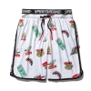 SPRAYGROUND® PATCH ALL-IN CORTO SWIM TRUNKS (WHITE) SWIMWEAR