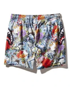 SPRAYGROUND® FLORAL MONEY SHOTO SWIM TRUNKS SWIMWEAR
