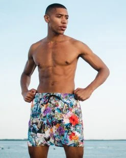 SPRAYGROUND® FLORAL MONEY SHOTO SWIM TRUNKS SWIMWEAR