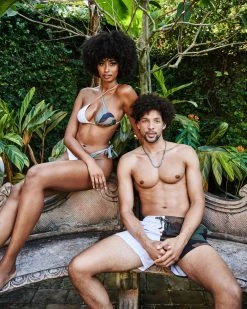 SPRAYGROUND® SPLIT BITE CAMO SHOTO SWIM TRUNKS SWIMWEAR