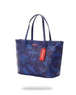 SPRAYGROUND® SHARK CHECK (BLUE) TOTE BAGS