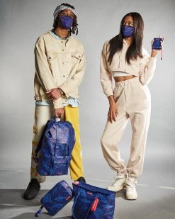 SPRAYGROUND® SHARK CHECK (BLUE) TOTE BAGS