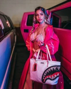 SPRAYGROUND® BAGS CLEARCUT TOTE (WHITE) 16 SPRAYGROUND® BAGS CLEARCUT TOTE (WHITE)