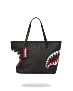 SPRAYGROUND® BAGS SHARK BITE SHARKS IN PARIS GRAY TOTE