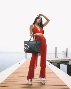 SPRAYGROUND® BAGS SHARK BITE SHARKS IN PARIS GRAY TOTE 18 SPRAYGROUND® BAGS SHARK BITE SHARKS IN PARIS GRAY TOTE