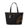 SPRAYGROUND® BAGS NOIR QUILT GOLD CHAIN SHARK TOTE