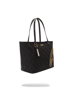 SPRAYGROUND® BAGS NOIR QUILT GOLD CHAIN SHARK TOTE 17 SPRAYGROUND® BAGS NOIR QUILT GOLD CHAIN SHARK TOTE