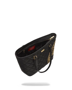 SPRAYGROUND® BAGS NOIR QUILT GOLD CHAIN SHARK TOTE 21 SPRAYGROUND® BAGS NOIR QUILT GOLD CHAIN SHARK TOTE