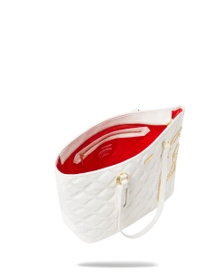 SPRAYGROUND® RIVIERA LE BLANC GOLD CHAIN SHARK TOTE