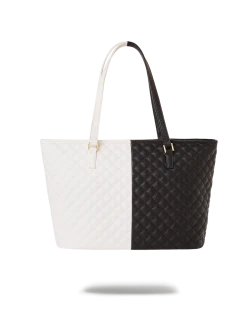 SPRAYGROUND® LEVELED UP SPLIT QUILT SHARK TOTE
