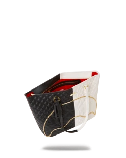 SPRAYGROUND® LEVELED UP SPLIT QUILT SHARK TOTE