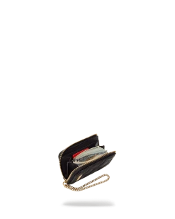 SPRAYGROUND® WALLETS NOIR QUILT GOLD CHAIN SHARK WALLET