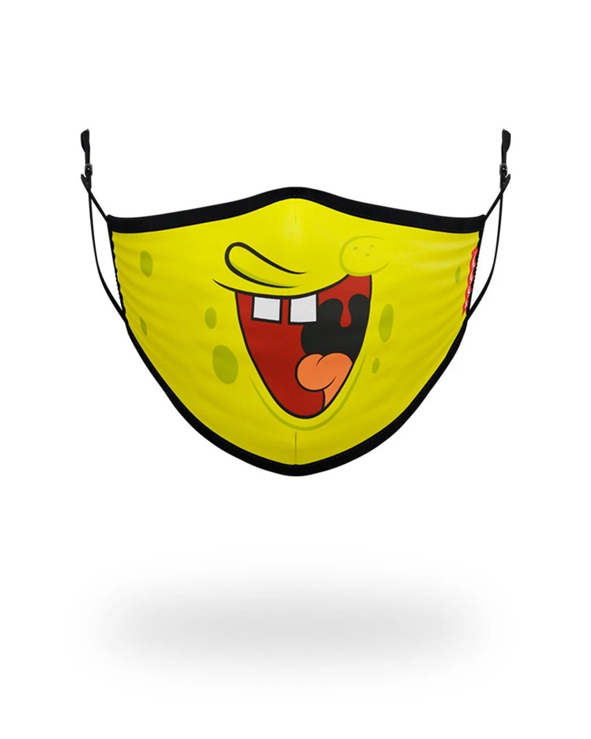 SPRAYGROUND® ADULT SPONGEBOB SMILE FORM FITTING FACE-COVERING FACE MASKS 3 SPRAYGROUND® ADULT SPONGEBOB SMILE FORM FITTING FACE-COVERING FACE MASKS