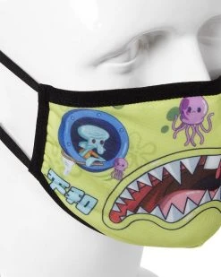 SPRAYGROUND® FACE MASKS ADULT SPONGEBOB JAPAN SHARK FORM FITTING FACE-COVERING