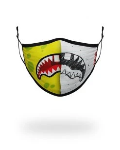 SPRAYGROUND® ADULT DOODLEBOB SPLIT SHARK FORM FITTING FACE-COVERING
