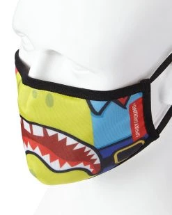 SPRAYGROUND® FACE MASKS ADULT SPONGEBOB OG SHARK FORM FITTING FACE-COVERING