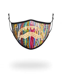SPRAYGROUND® FACE MASKS 1994 GOLD METALLIC SHARK POLYESTER FACE MASK
