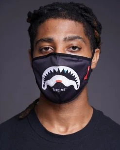 SPRAYGROUND® BITE ME SHARK (BLK) POLYESTER FACE MASK FACE MASKS 24 SPRAYGROUND® BITE ME SHARK (BLK) POLYESTER FACE MASK FACE MASKS