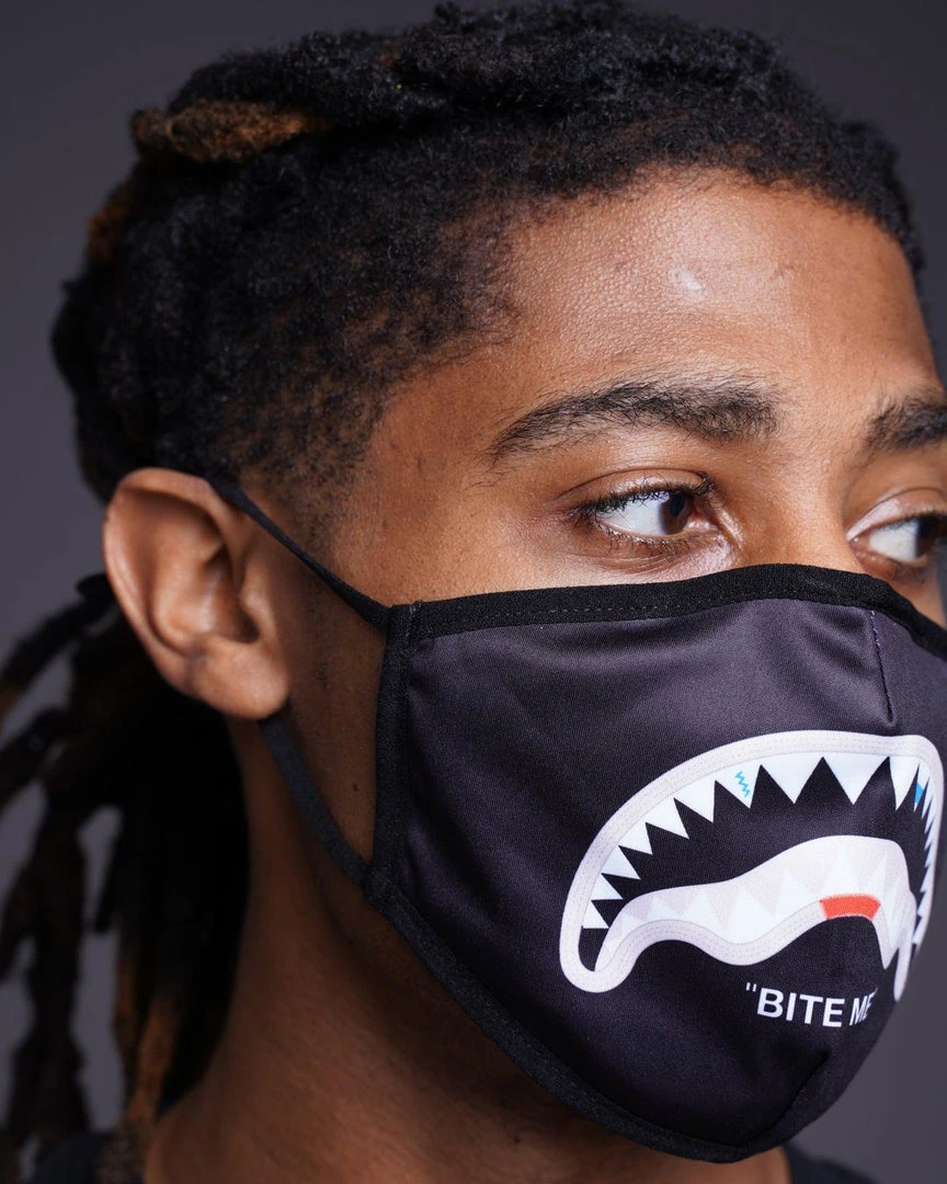SPRAYGROUND® BITE ME SHARK (BLK) POLYESTER FACE MASK FACE MASKS 8 SPRAYGROUND® BITE ME SHARK (BLK) POLYESTER FACE MASK FACE MASKS