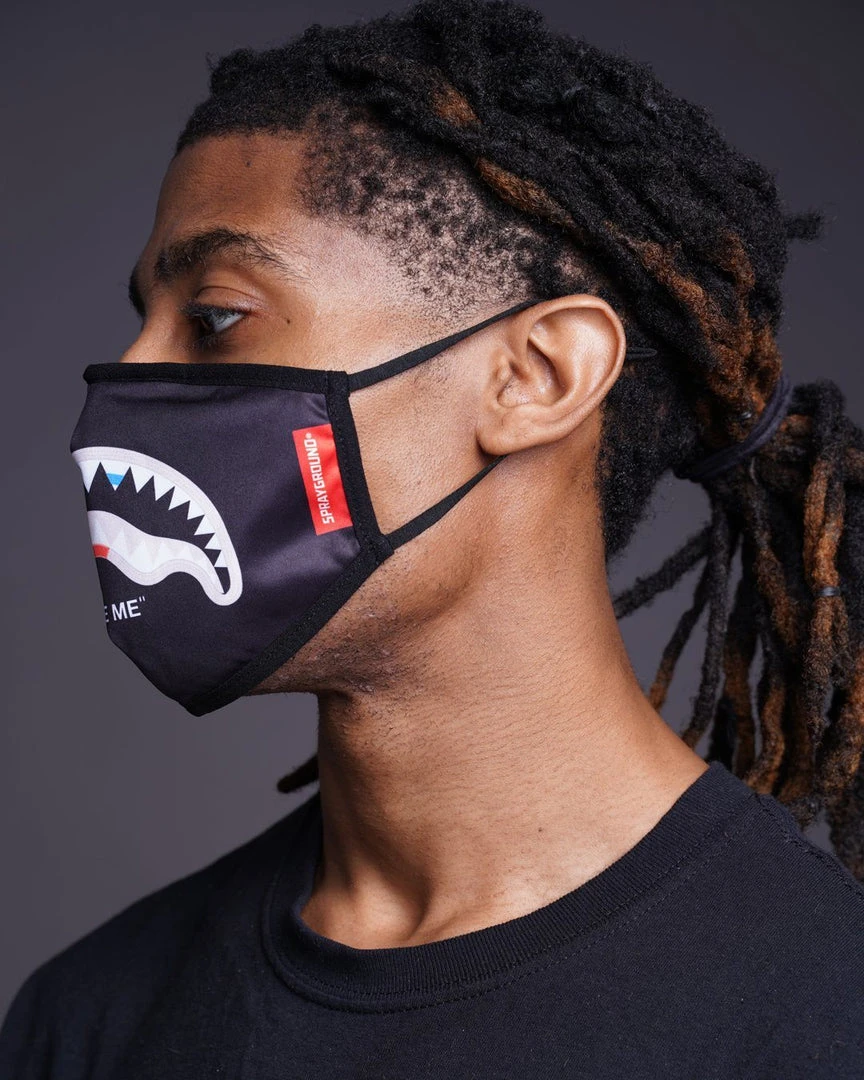 SPRAYGROUND® BITE ME SHARK (BLK) POLYESTER FACE MASK FACE MASKS 10 SPRAYGROUND® BITE ME SHARK (BLK) POLYESTER FACE MASK FACE MASKS