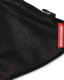 SPRAYGROUND® DAMAGE CONTROL STASH POCKET VEGAN LEATHER FACE MASK