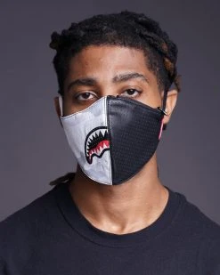 SPRAYGROUND® DAMAGE CONTROL STASH POCKET VEGAN LEATHER FACE MASK